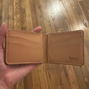 Tanner goods folded leather wallet